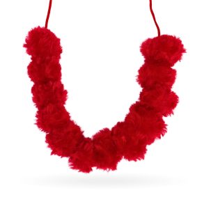 Panda's Box Rose Aromatic Plush Mala (Red) | Soft, Bright Colored, Lightweight & Kids -Safe | Best Sensory Development Gift for Babies | Suited for Kids Temple, God Idols & Festive D?cor