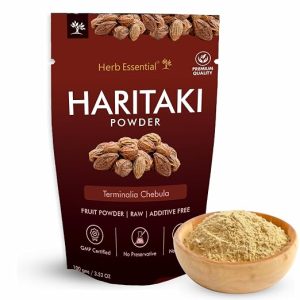 Herb Essential Pure Haritaki Powder | 100% Natural,Internal Cleanser and Detoxifier | Constipation Relief, Immunity Booster -100g